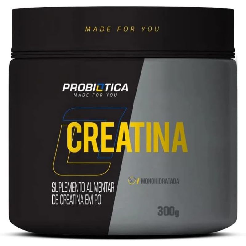 Creatina 300g, pura, Probiótica. Imagem: Amazon