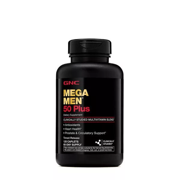 Multivitamínio GNC Mega Men. Imagem retirada do site da GNC.