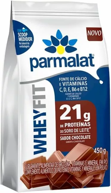 Whey protein em pó da Parmalat. Fonte da imagem: site oficial da marca.