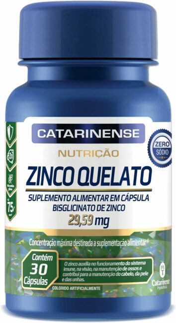 Zinco quelato da marca Catarinense. Fonte da imagem: Amazon