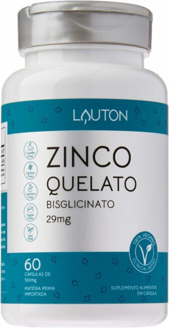 Zinco quelato da Lauton Nutrition. Fonte da imagm: Amazon